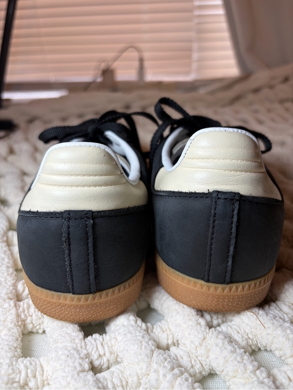 adidas Black and Cream Retro Low-Top Sneakers - Picture 3 of 3